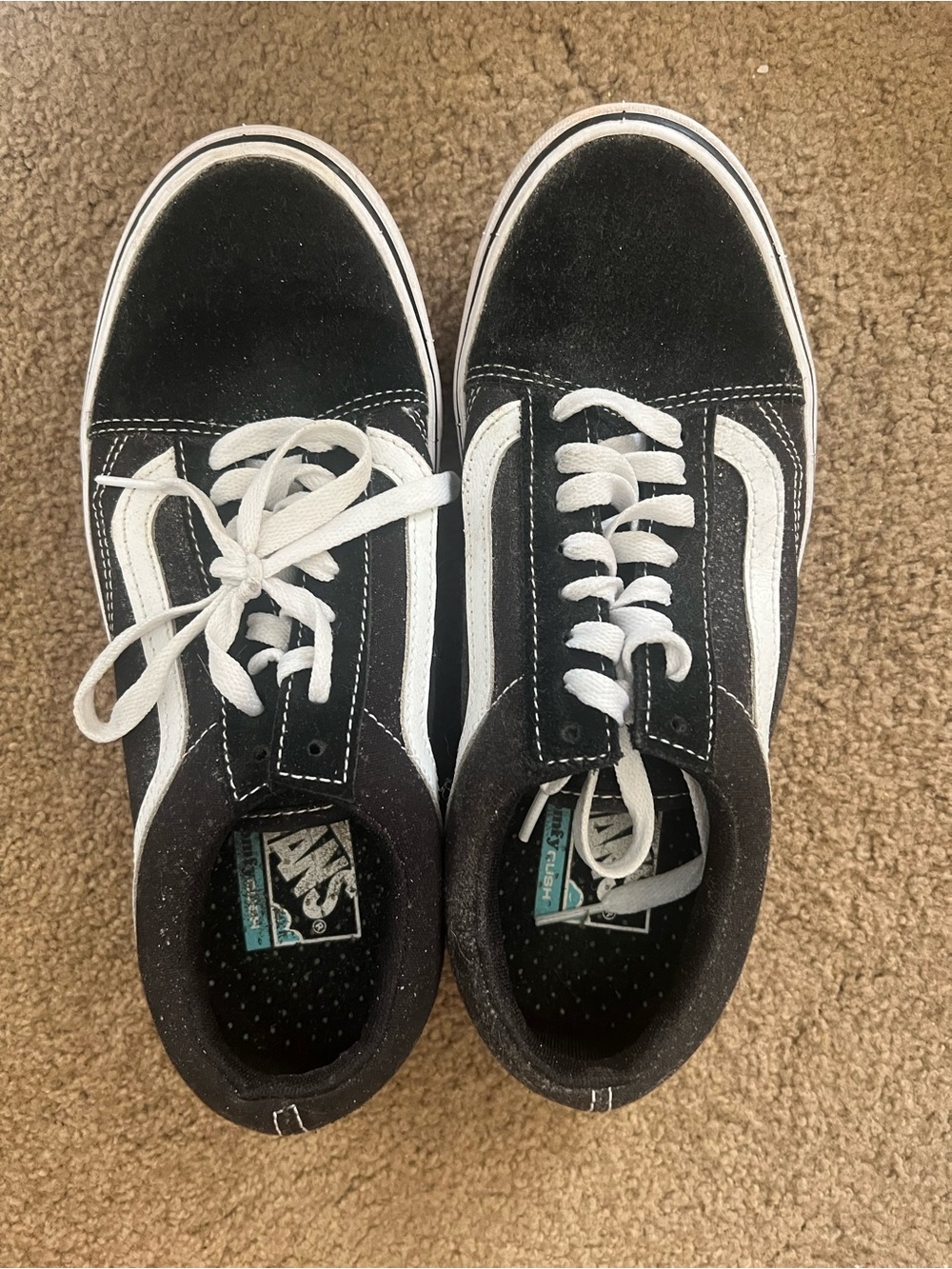 Vans Black and White Old Skool Low-Top Sneakers